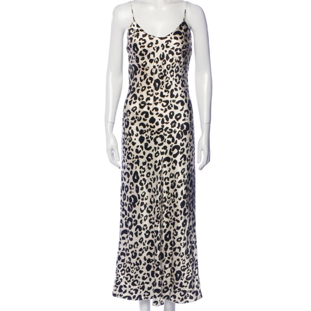 Anine Bing Leopard Silk Dress XS